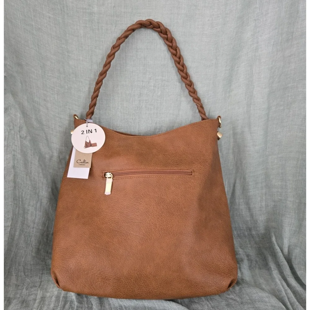 Calin Collection Women's Shoulder Crossbody Bag Vegan Leather Small‎ Bag & Strap